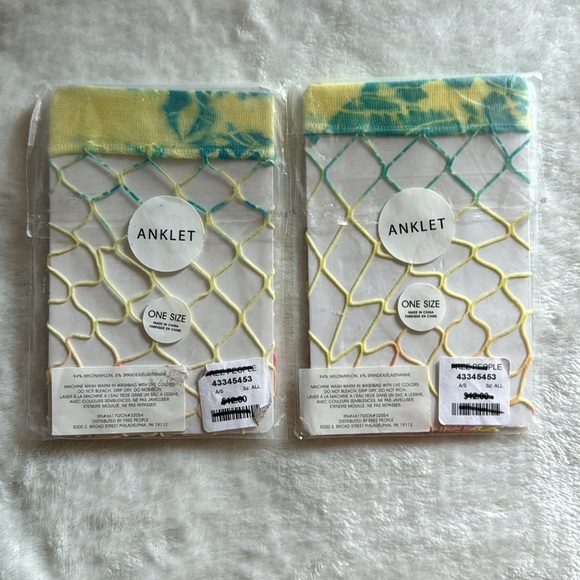 Free People Fishnet/Sheer Mesh Anklet Sock Set - Picture 5 of 7